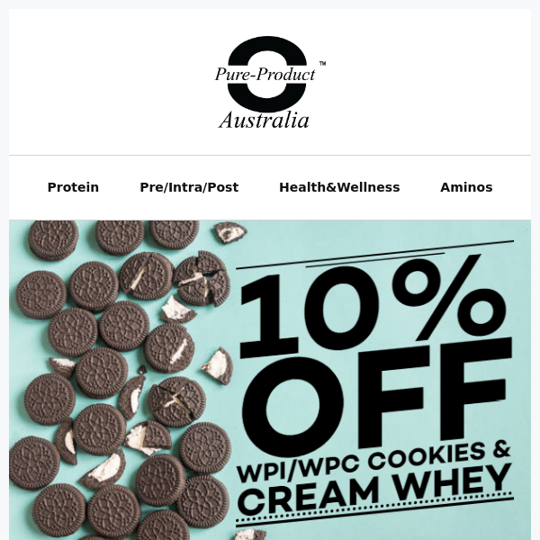 🎉 Extended Offer: Use Coupon Code COOKIEGAINS10 for 10% Off Cookies & Cream Whey! 🍪💪