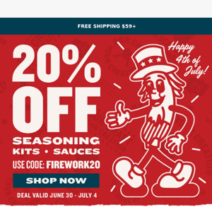 🇺🇸 BANG! 20% OFF 4th of July Sale Continues! 🇺🇸