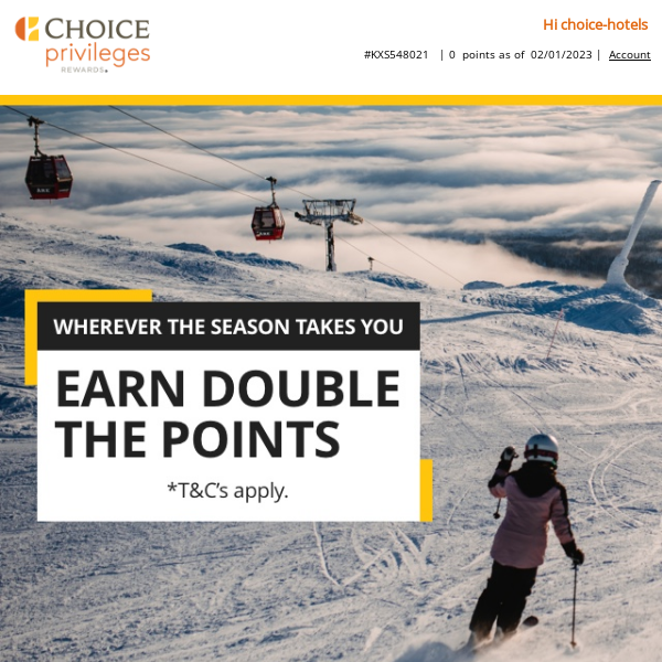 Choice Hotels, Don’t Miss Out on Unlimited Double Points