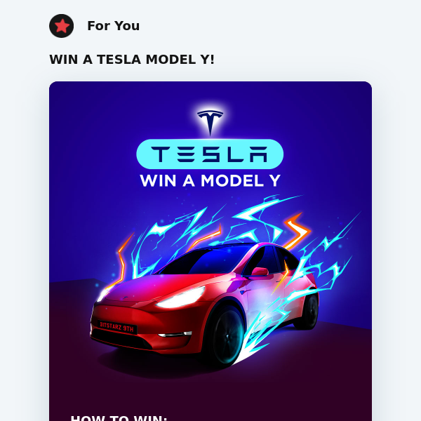 It’s time to give away another Tesla ⚡