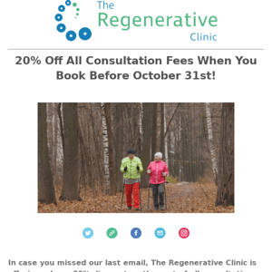 Reminder 20% Off All Consultation Fees
