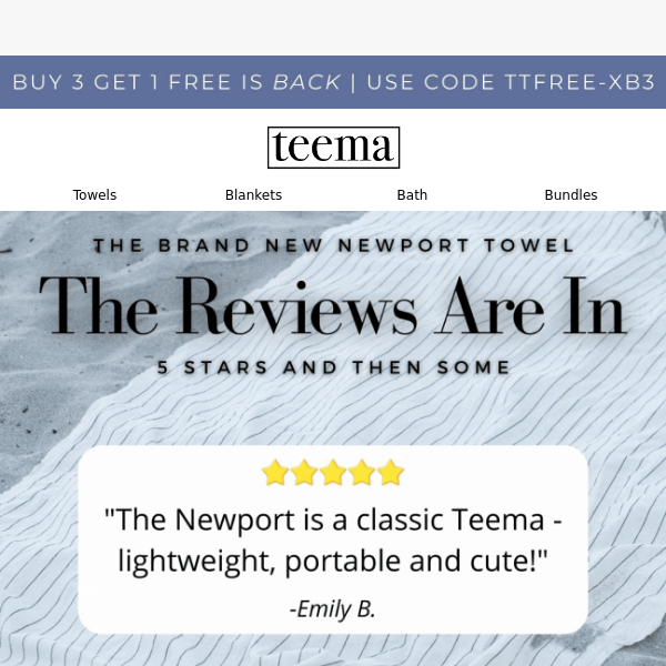 #TeamTeema Has Spoken! You Love The New Newport Towel 🤩