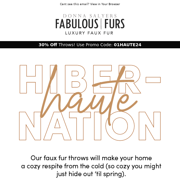 Haute Hibernation - Take 30% Off All Throws!