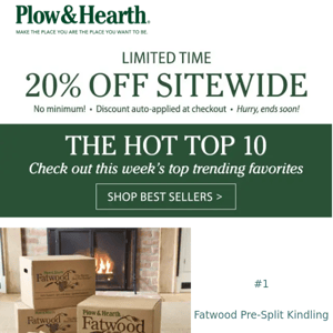 Don’t Miss 25% OFF the Hot Top 10