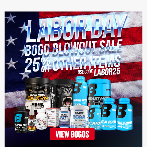 Labor Day BOGO Blowout- A Dozen Items are Buy 1 Get 1 FREE