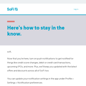 Stay updated and discover more with SoFi app notifications