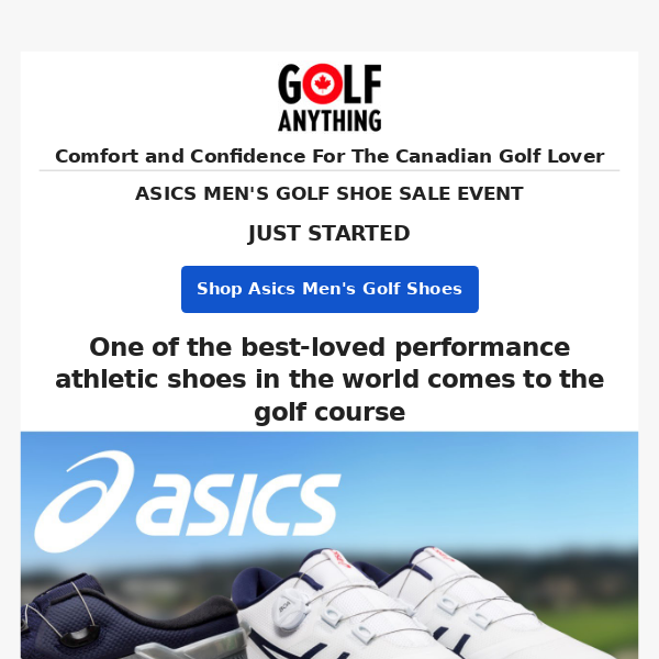 LIVE - Asics Men's Golf Shoes Event