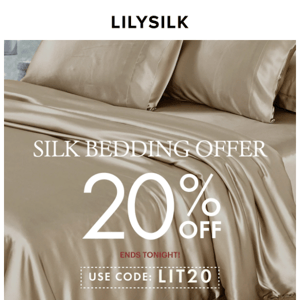 Final Hours | Quality Silk Sheets 20% OFF