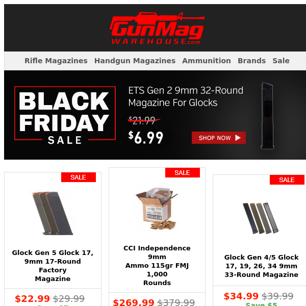 Exclusive $6.99 ETS 32rd Glock Mags & More