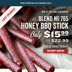 Last Chance: Honey BBQ Stick Only $15.99