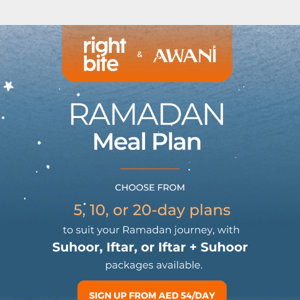 Ramadan Meal Plan - now live! 🌙✨