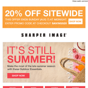 Save 20% on Summer Essentials.