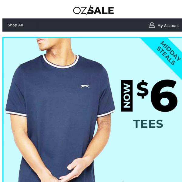 $6 Slazenger Tees For Him & Her - Get In Quick