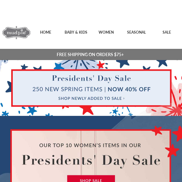 LAST FEW HOURS to shop our Presidents' Day Sale⏰