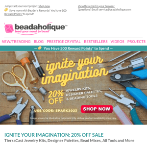 Need a Creative Spark? 20% Off Bead Mixes, Palettes & Tools