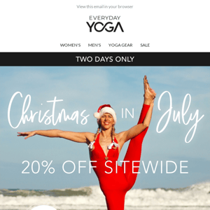 Celebrate Christmas in July with 20% OFF