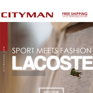 Shop NEW Lacoste!