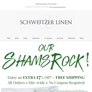 Our Shams Rock! Enjoy an EXTRA 17% Off + FREE SHIPPING!