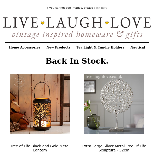 ❤️ Even more wonderful products are now back in stock at Live Laugh Love!!!