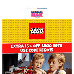 EXTRA 15% OFF LEGO! 🧱