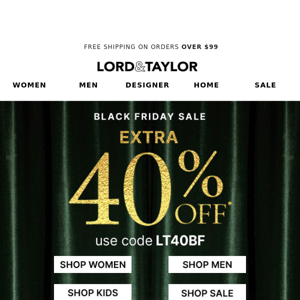 You got your extra 40% off?