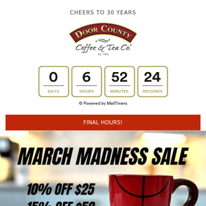 It's the Final Countdown🏀☕ Save TONIGHT!