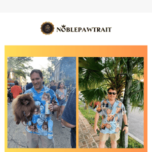 🥰Pet love, Hawaiian style - our custom shirts are a match made in paradise