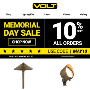 Savings are on! Now through Memorial Day