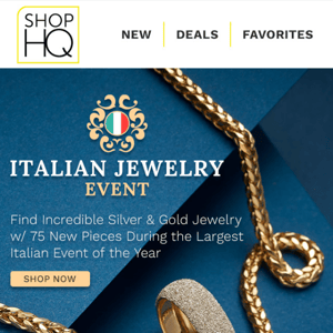 Jewelry Up to 55% Off 💍 75 New Italian Styles on Sale