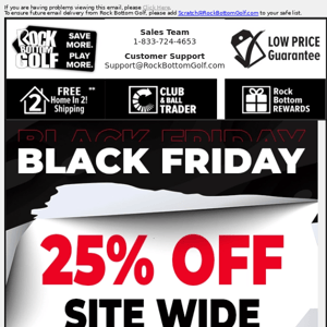 25% OFF Site Wide 🔴 BLACK FRIDAY Apparel & Footwear DEALS At Our Cost!