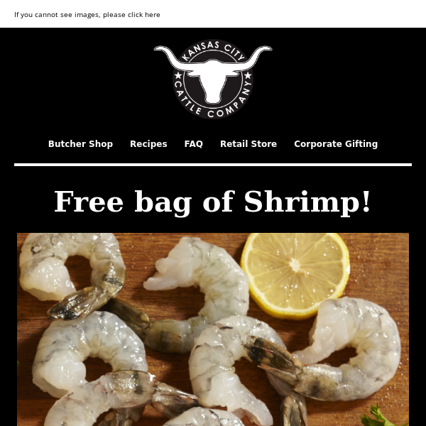 Free Bag of Shrimp with Every Order!