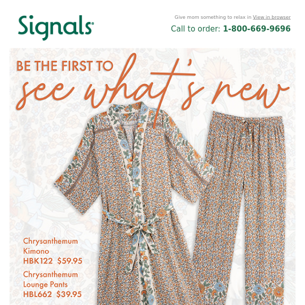 New & Now at Signals- Loungewear for Her