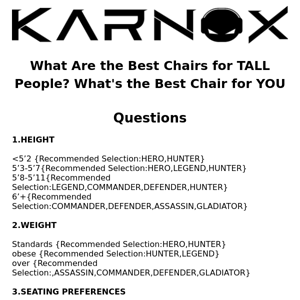 What Are the Best Chairs for TALL People? | What's the Best Chair for YOU