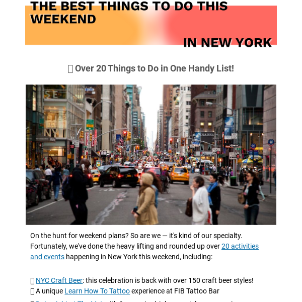 🌃 20+ Things To Do This Weekend In New York