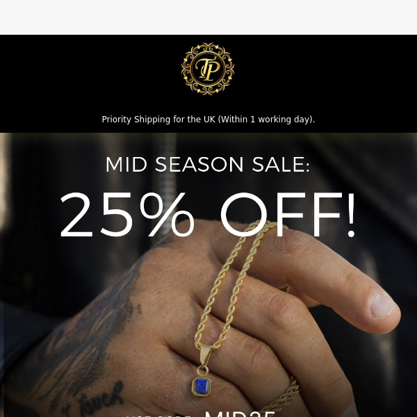 25% off - Style with the Mid-Season Sale