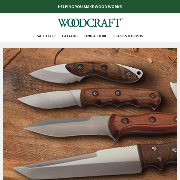 🔪 Select WoodRiver® Project & Knife Kits — Over 50% Off! 🔪 - Woodcraft