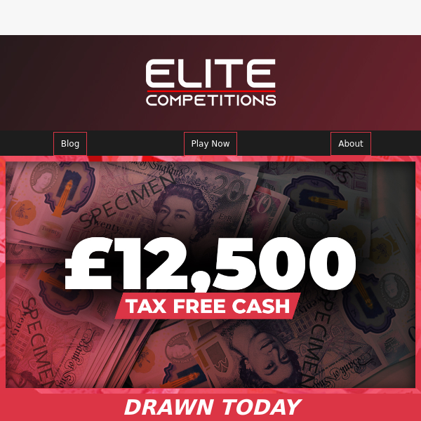 Win £12,500 today! Just £1.79 to play!