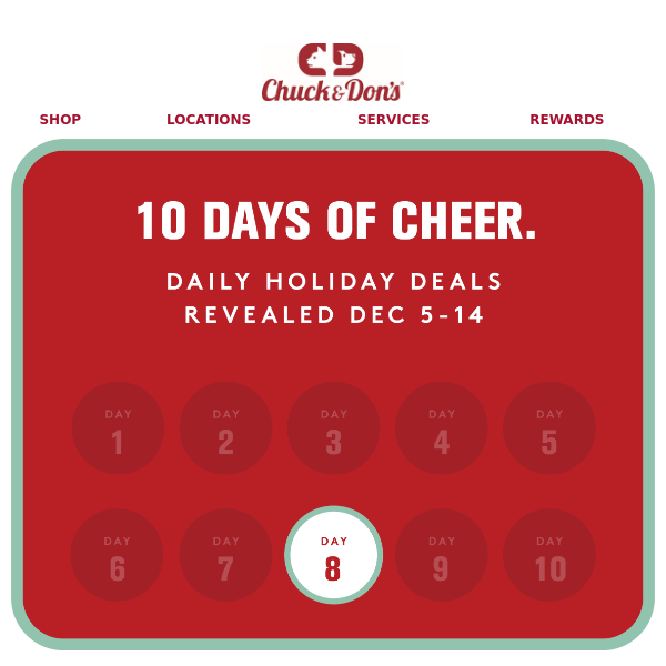 Day 8 of 10 Days of Cheer: Deliver