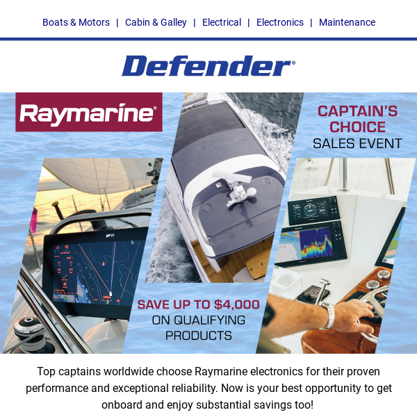 Save Now on Raymarine!