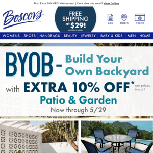 Extra 10% OFF* Your Patio Oasis
