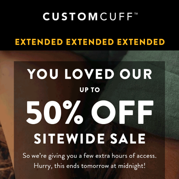 🚨 SALE EXTENDED: Up to 50% OFF 🚨