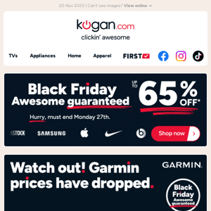 ⌚ Up to $900 OFF Garmin watches for Black Friday! - Kogan