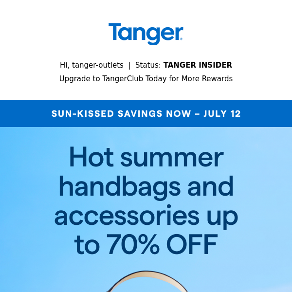 Hot Summer Savings: Handbags & Accessories at 70% Off