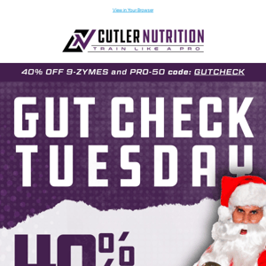 Swole Xmas Deal 🎄 Day 2 Gut Check Tuesday Offer 40% Off