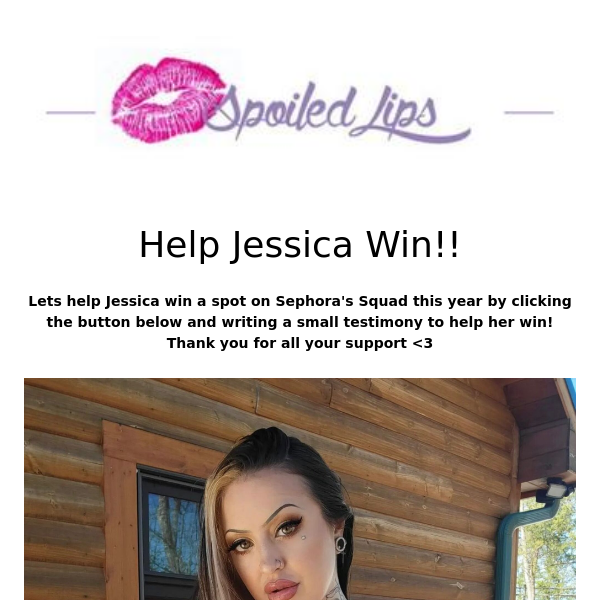 Vote for Jessica! Sephora Squad 2023!