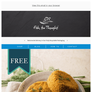 FREE Herby Cornish Fishcakes with all orders 🐟​🌿​