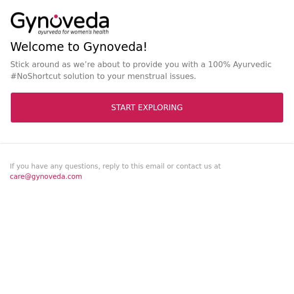 Thanks for signing up to Gynoveda