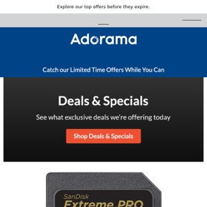 🚨 Check Out These Limited-Time Deals, Adorama!