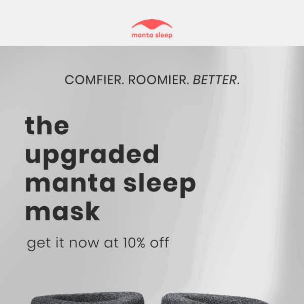 Manta Sleep Mask just got an upgrade