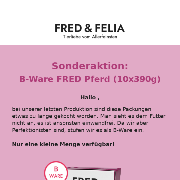 Sonderaktion: B-Ware FRED Pferd 🥕